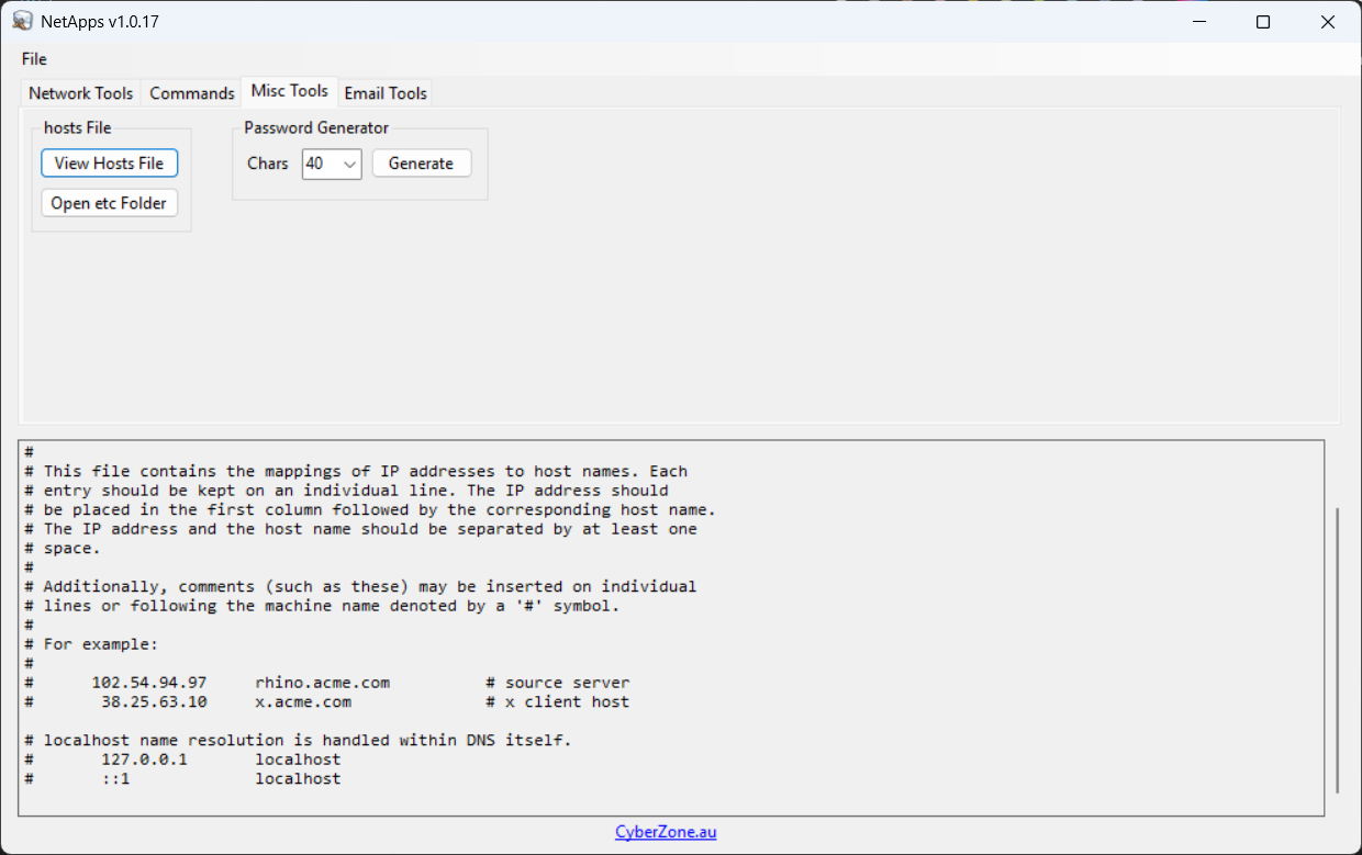 NetApps Screenshot