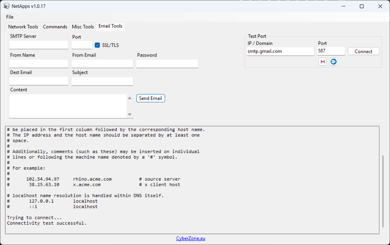 NetApps Screenshot